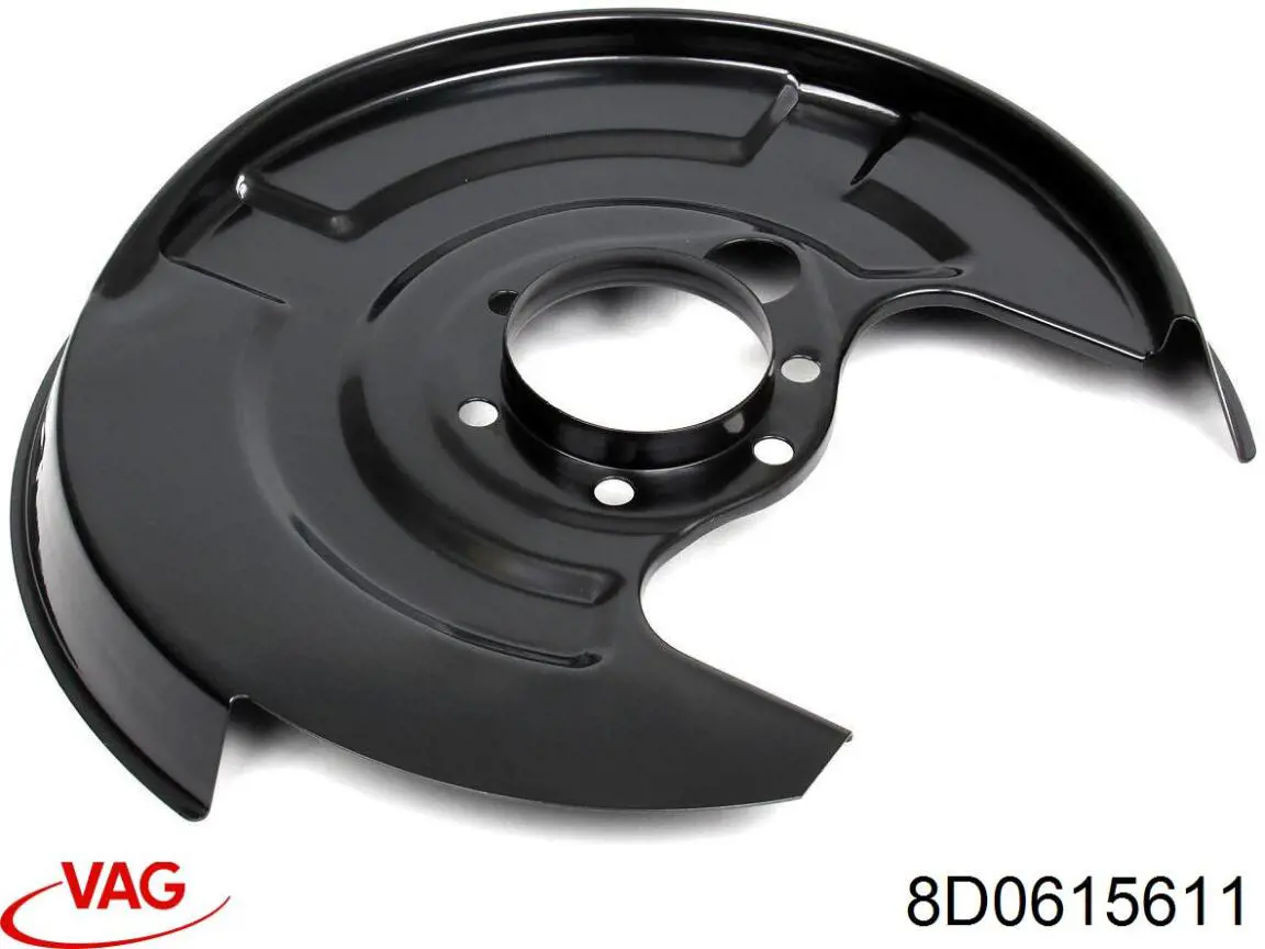 Protector de disco de freno trasero izquierdo 8D0615611 VAG