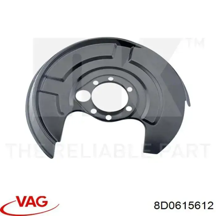 Protector de disco de freno trasero derecho VAG 8D0615612 precio, desde 16,79 EUR
