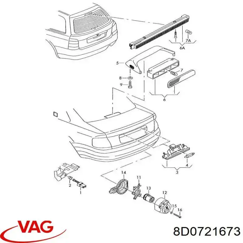  VAG 8D0721673 precio, desde 20,42 EUR