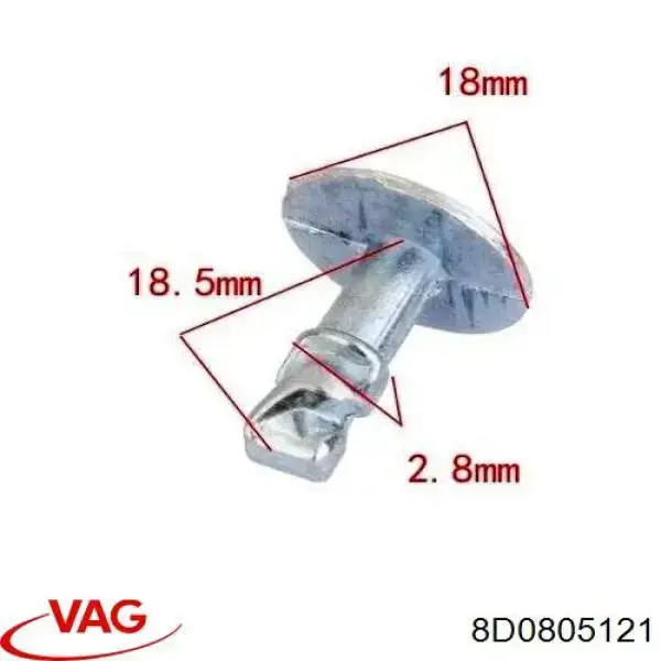 Tornillo de protección del motor 8D0805121 VAG