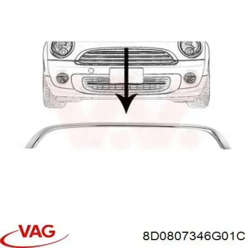 Rejilla derecha del parachoques delantero VAG 8D0807346G01C precio, desde 9,63 EUR