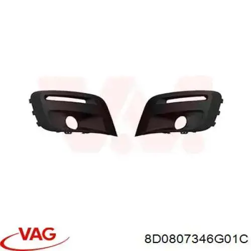 Comprar 8D0807346G01C VAG Rejilla derecha del parachoques delantero