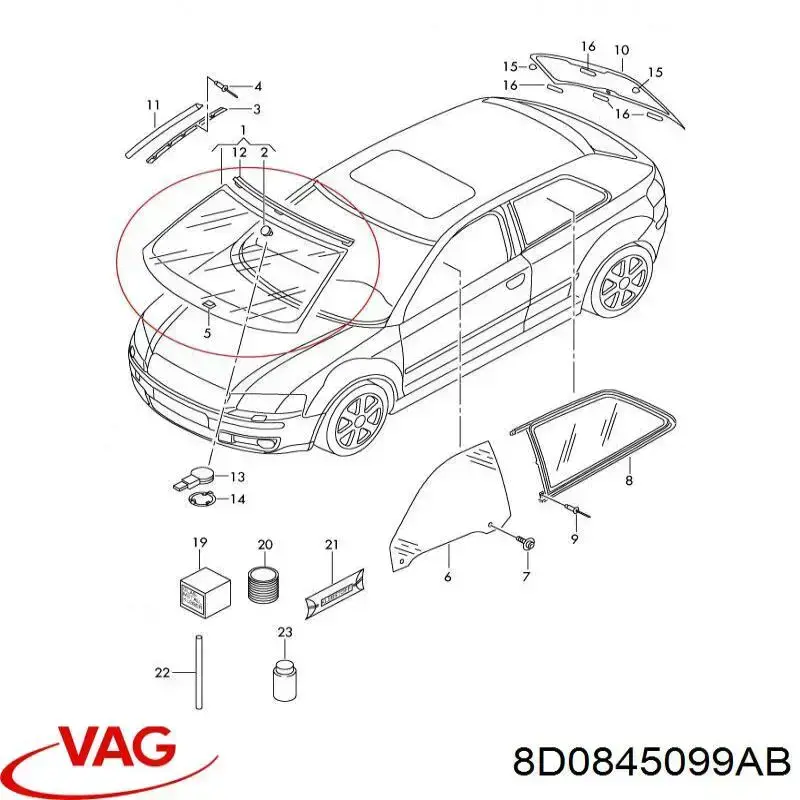 Parabrisas delantero Audi A4 B5 