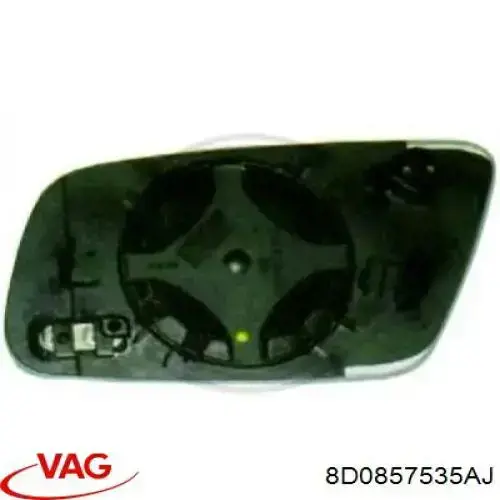 8D0857535AJ VAG cristal de espejo retrovisor exterior izquierdo