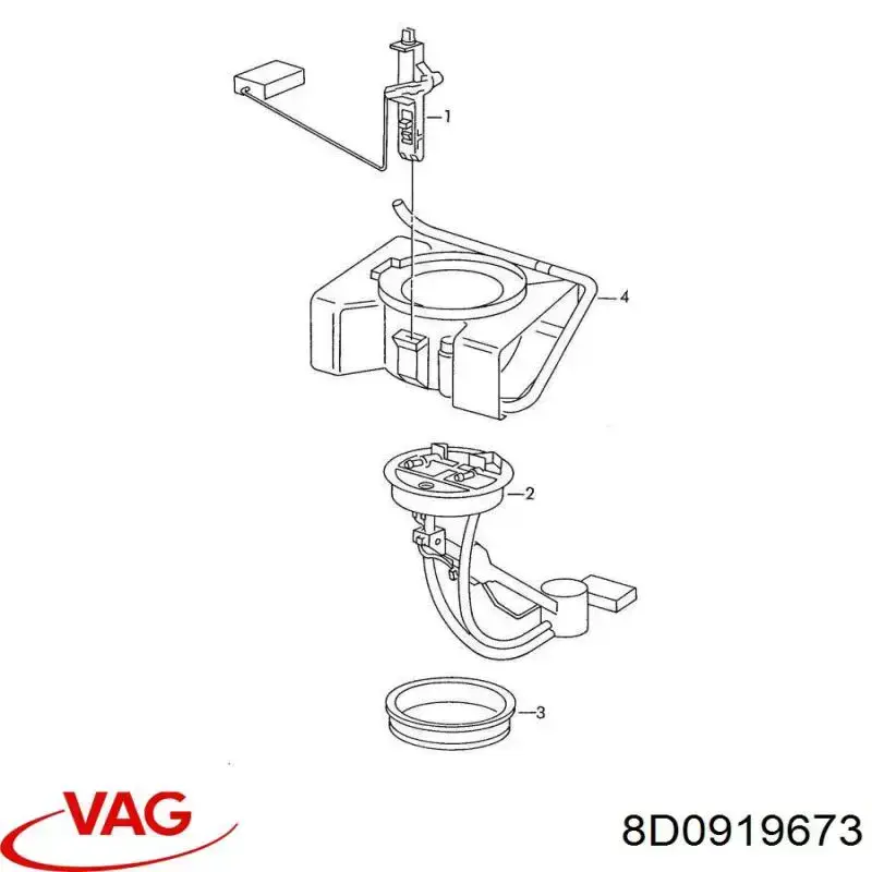 8D0919673G VAG Medidor de combustible