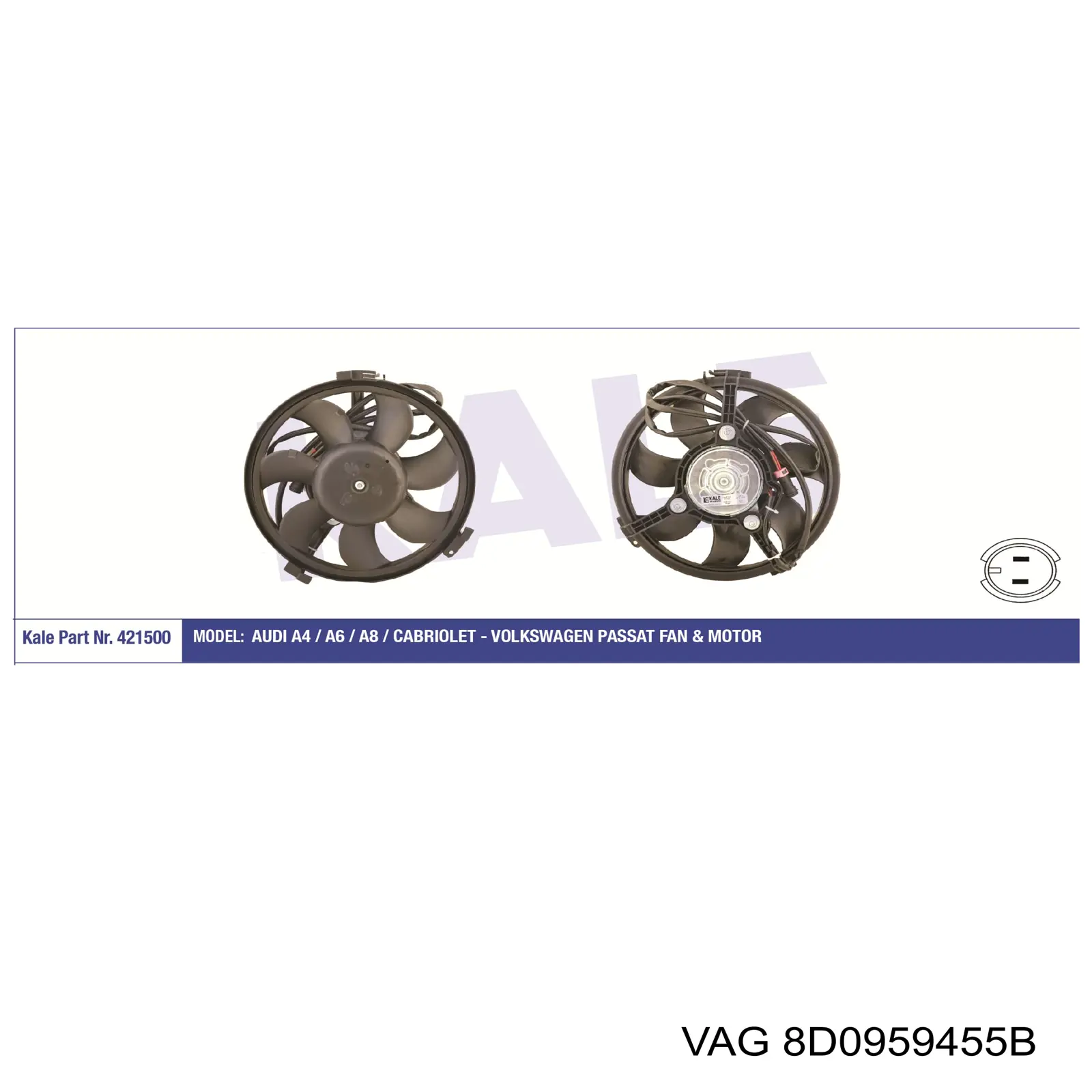 Comprar 8D0959455B VAG Ventilador del motor