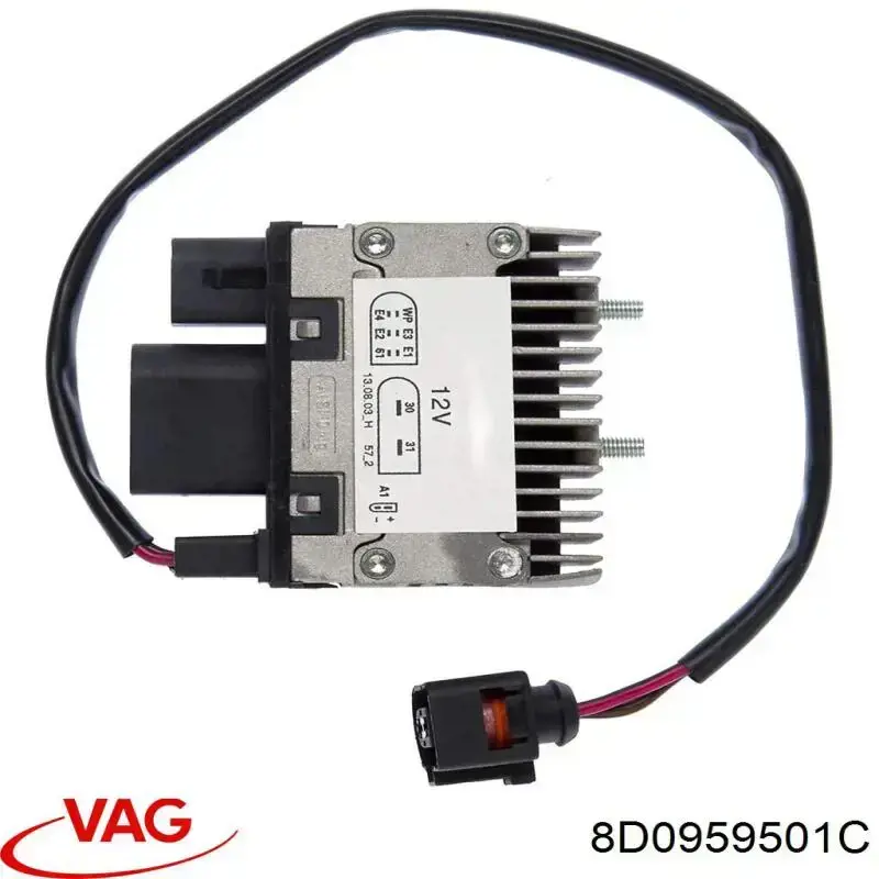 8D0959501C VAG control de velocidad de el ventilador de enfriamiento (unidad de control)