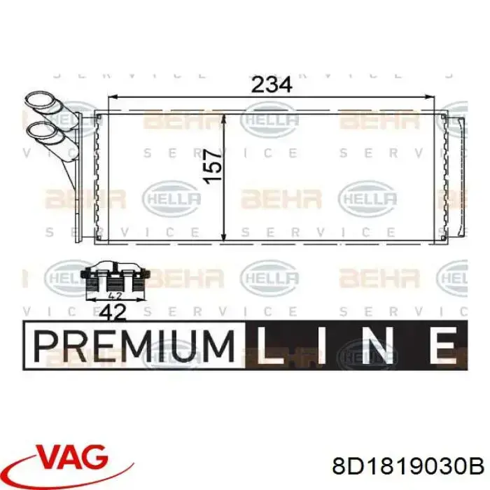8D1819030B VAG Radiador interior