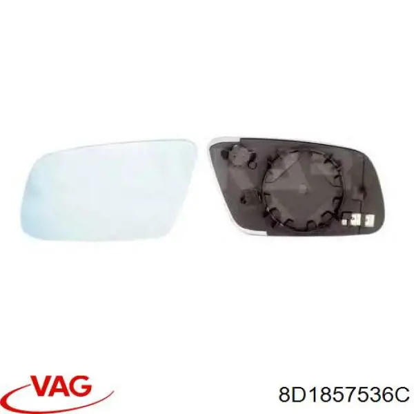 Cristal de espejo retrovisor derecho VAG 8D1857536C precio, desde 19,63 EUR