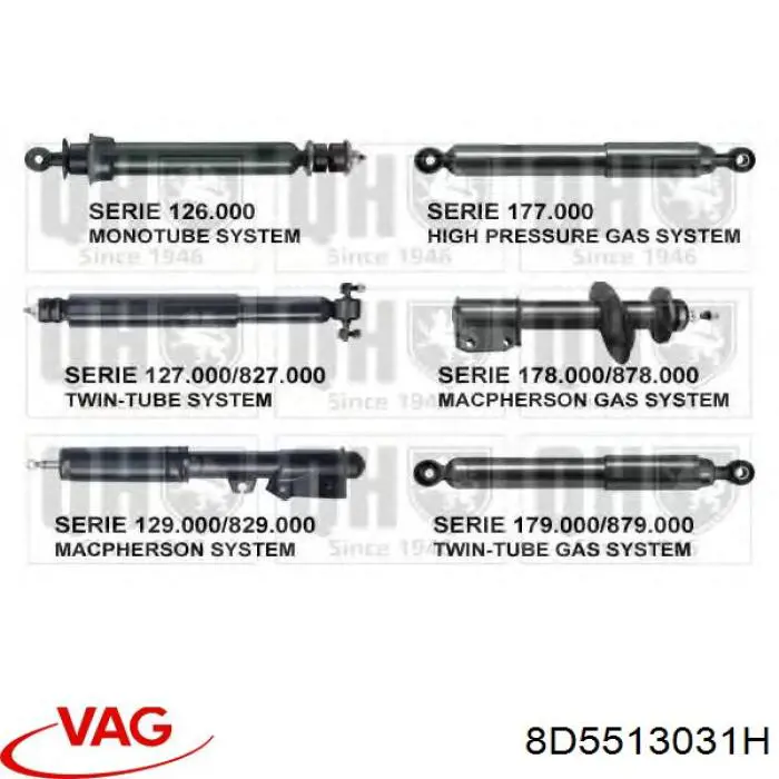 Comprar 8D5513031H VAG Amortiguador trasero