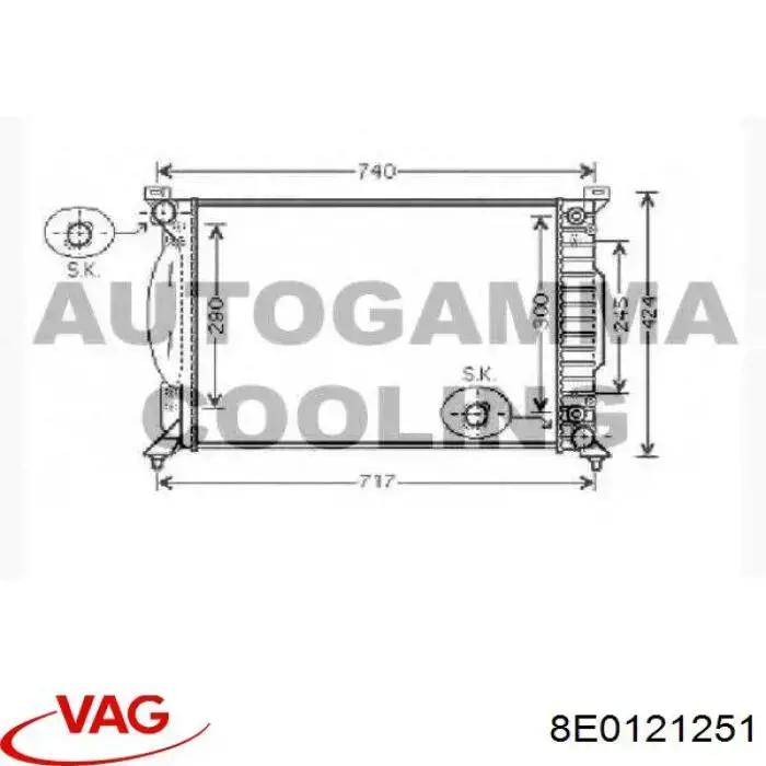Água radiador VAG 8E0121251 precio, desde 74,48 EUR