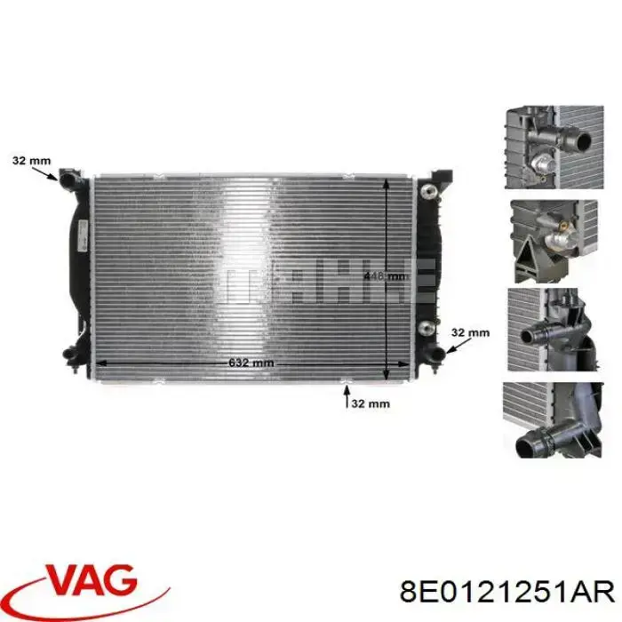 8E0121251AR VAG radiador