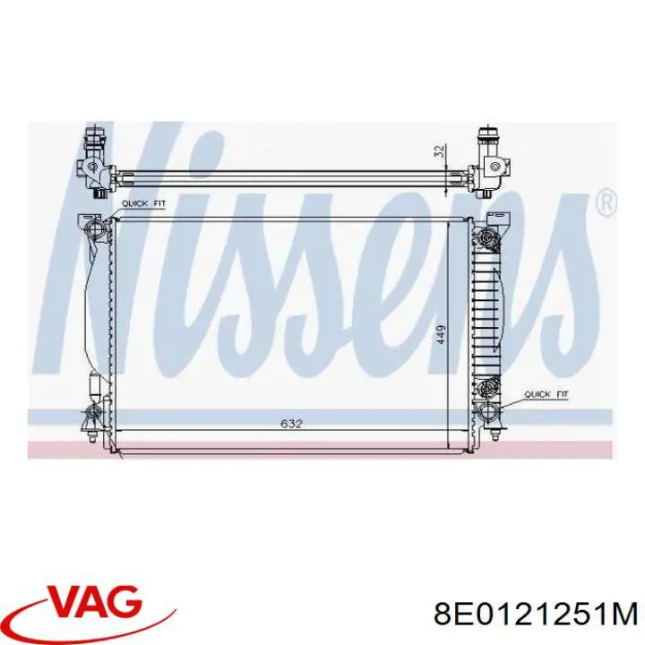 Água radiador VAG 8E0121251M precio, desde 111,86 EUR
