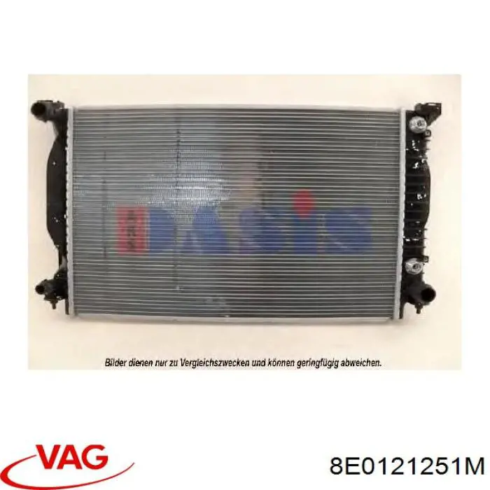 8E0121251M VAG radiador refrigeración del motor