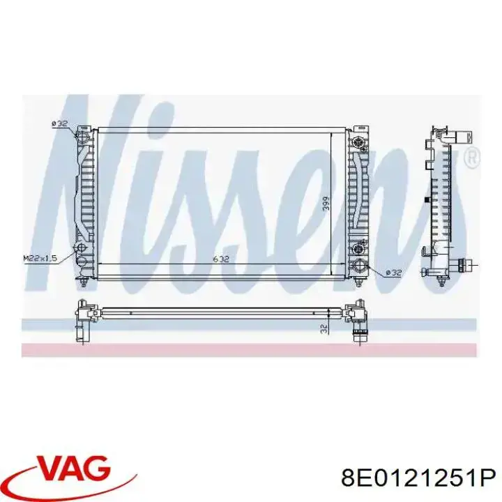 8E0121251P VAG radiador