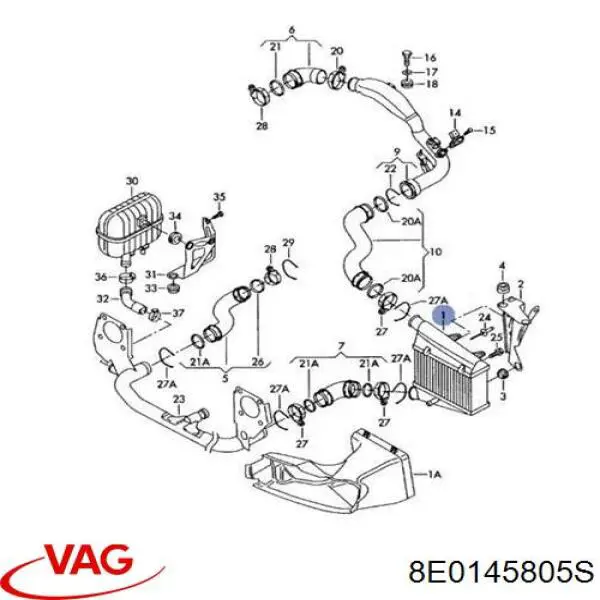 Comprar 8E0145805S VAG Turbo intercooler