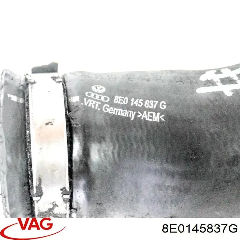 8E0145837G VAG tubo flexible de aire de sobrealimentación inferior