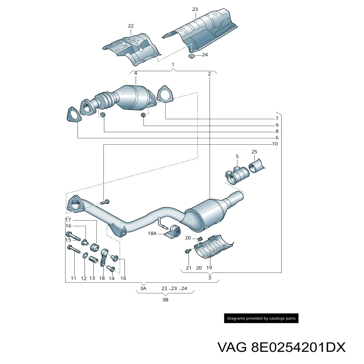 Comprar 8E0254201DX VAG Catalizador