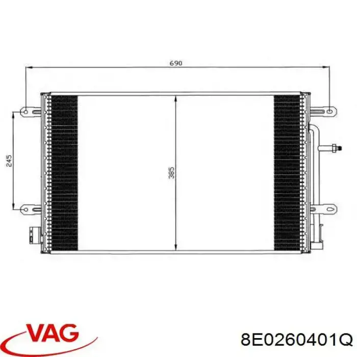 Aire acondicionado capacitor VAG 8E0260401Q precio, desde 70,29 EUR