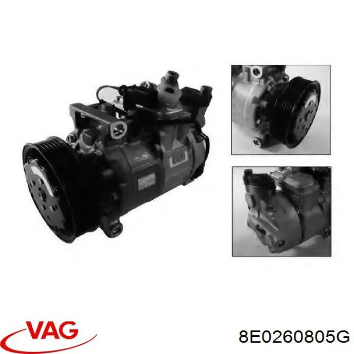 Compresor de aire acondicionado 8E0260805G VAG