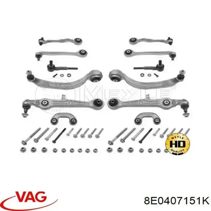 Brazo inferior izquierdo/derecho de suspensión delantera 8E0407151K VAG