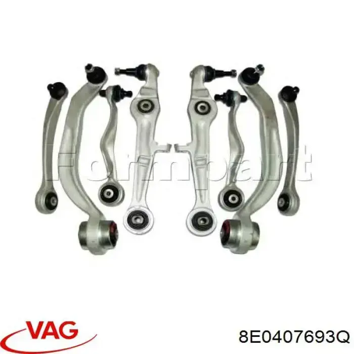 Brazo inferior izquierdo de la suspensión delantera VAG 8E0407693Q