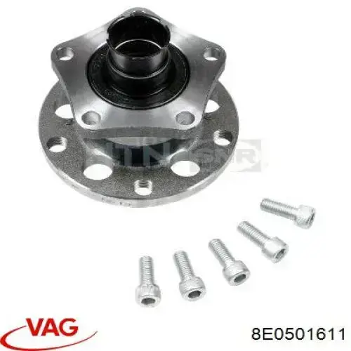 Cubo de rueda trasero 8E0501611 VAG