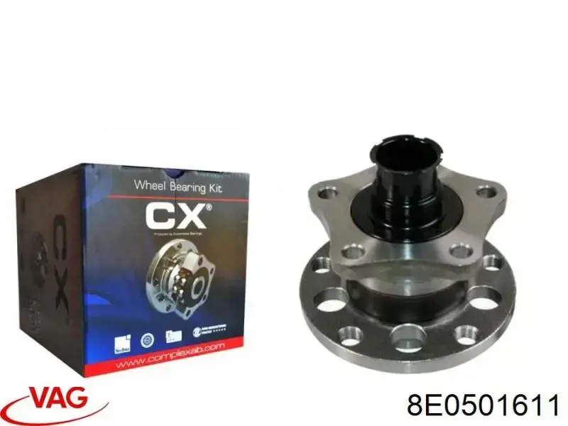 8E0501611 VAG Buje de rueda trasero