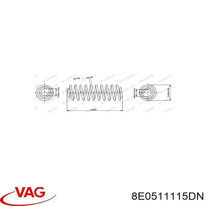 Muelle de suspensión VAG 8E0511115FN