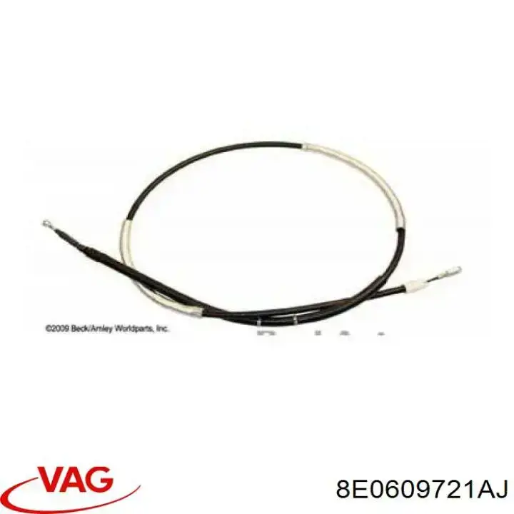 80587 Metalcaucho cable de freno de mano trasero derecho/izquierdo