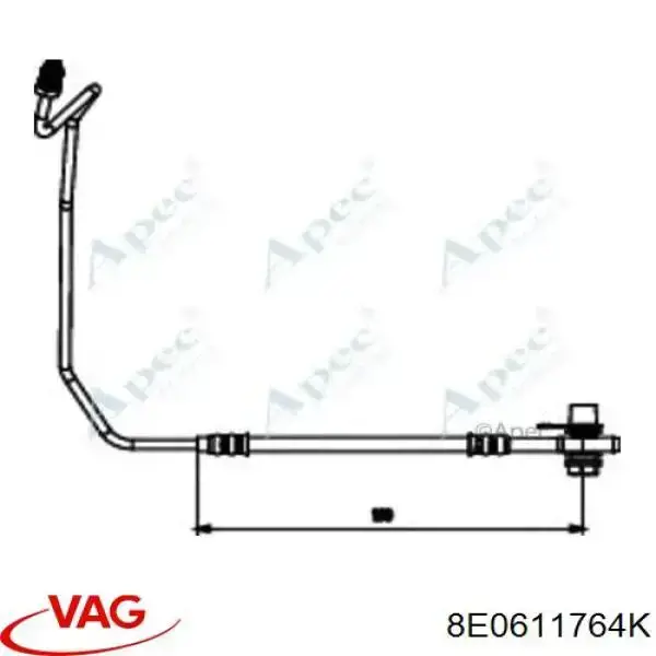 Comprar 8E0611764K VAG Latiguillos de freno trasero derecho