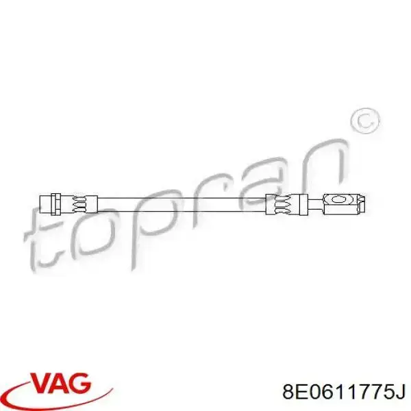 Latiguillo de freno trasero 8E0611775J VAG