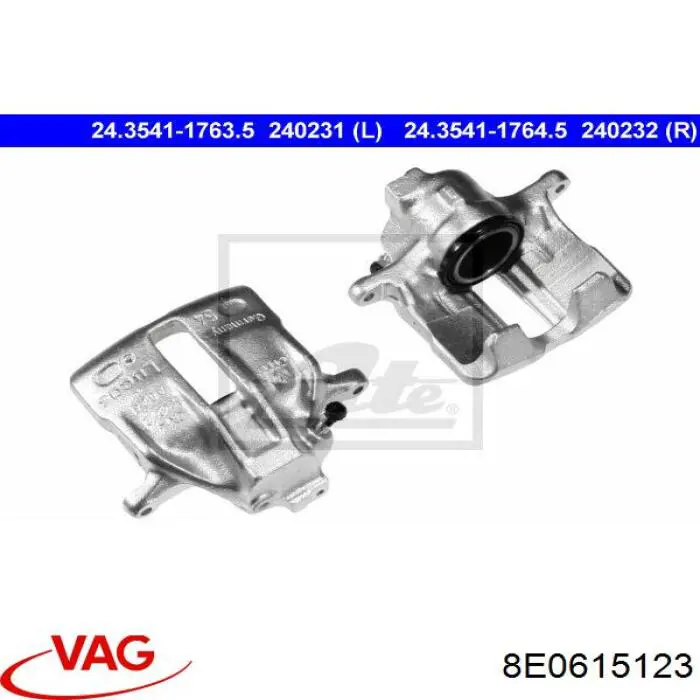 Pinza de freno delantera izquierda VAG 8E0615123 precio, desde 46,46 EUR