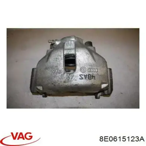 Pinza de freno delantera izquierda 8E0615123A VAG