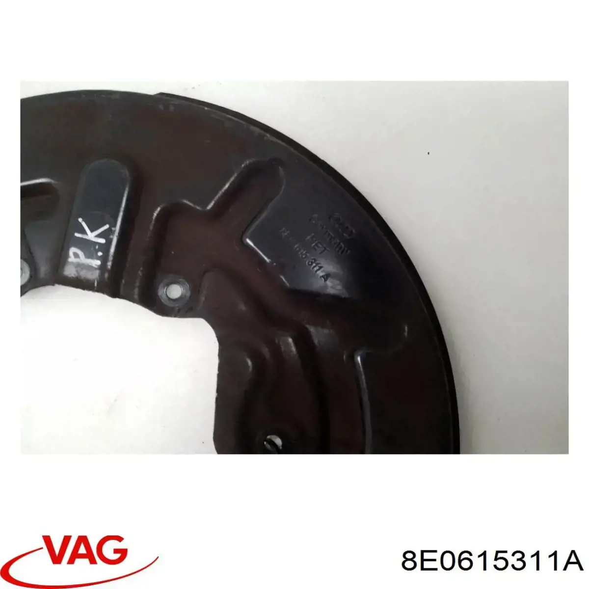Protector del disco de freno delantero izquierdo 8E0615311A VAG