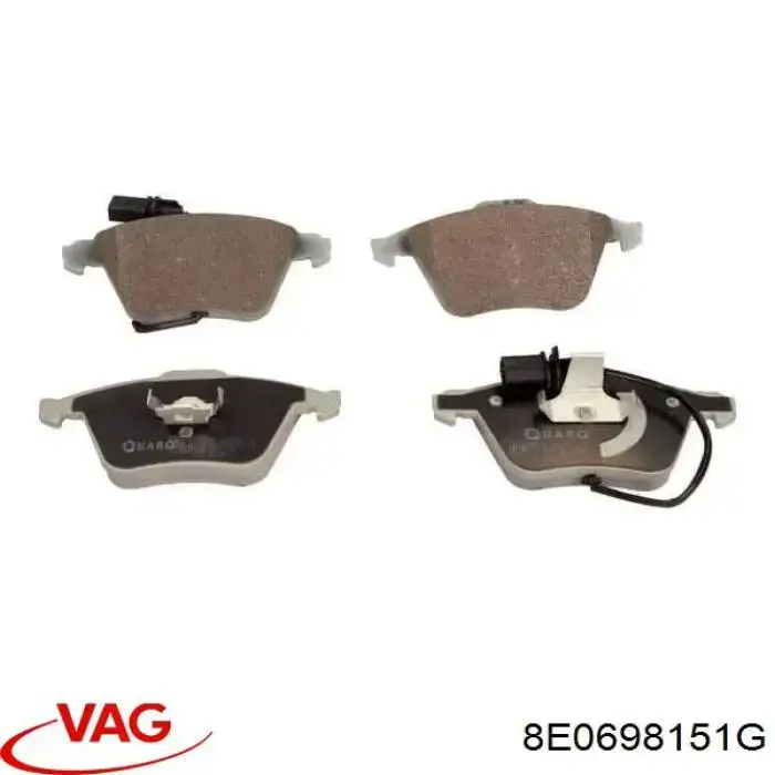 Pastillas de freno 8E0698151G VAG