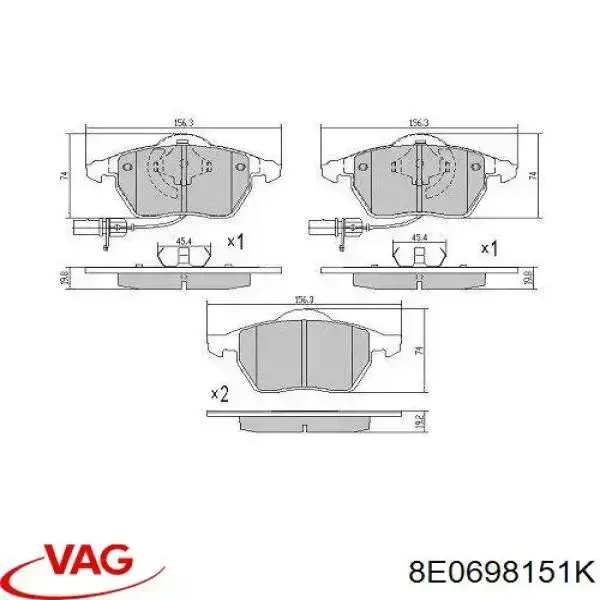 Pastillas de freno delanteras Audi A6 4F2