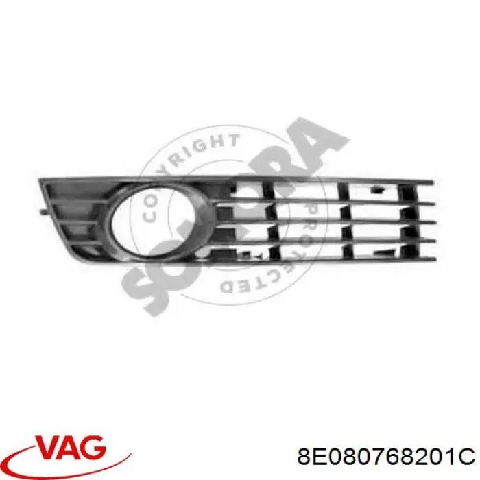 Comprar 8E080768201C VAG Rejilla derecha del parachoques delantero