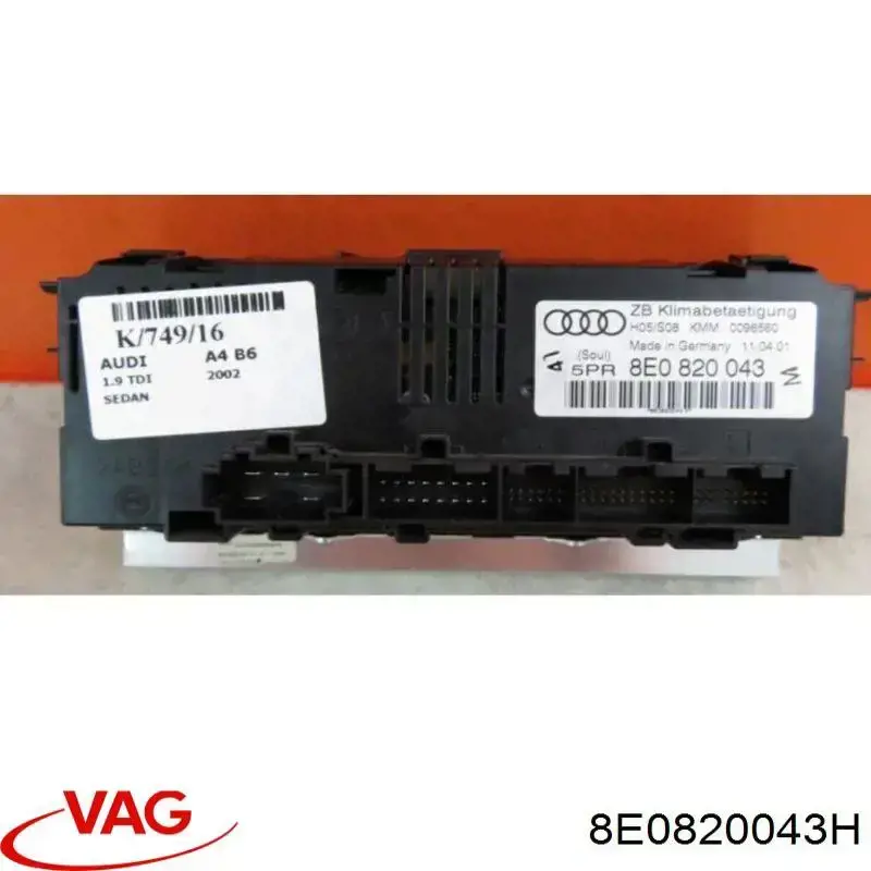8E0820043H VAG Unidad de control de la ventilación