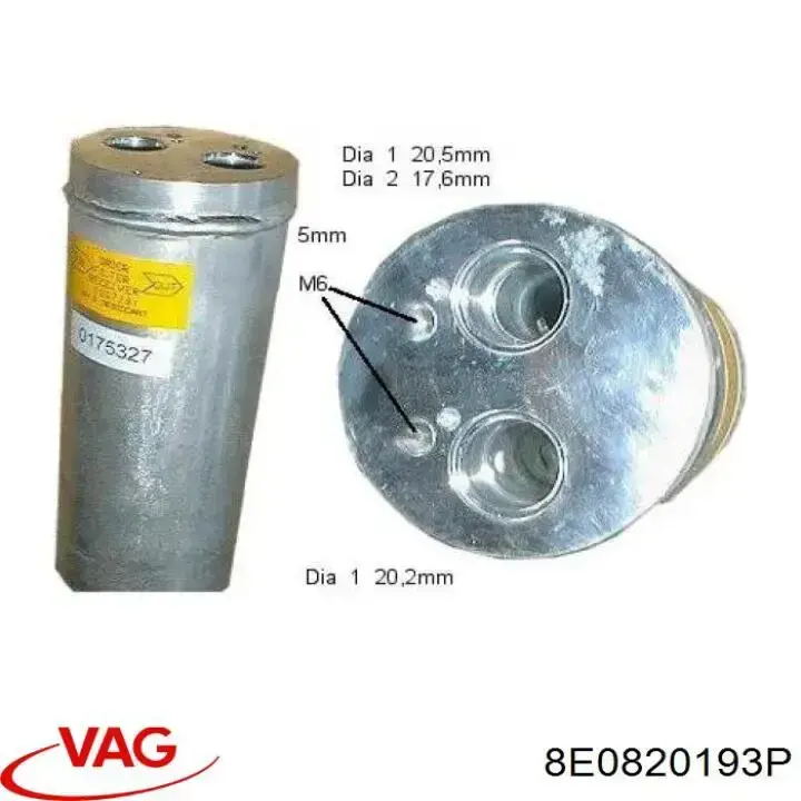 Filtro deshidratador aire acondicionado VAG 8E0820193P precio, desde 40,49 EUR