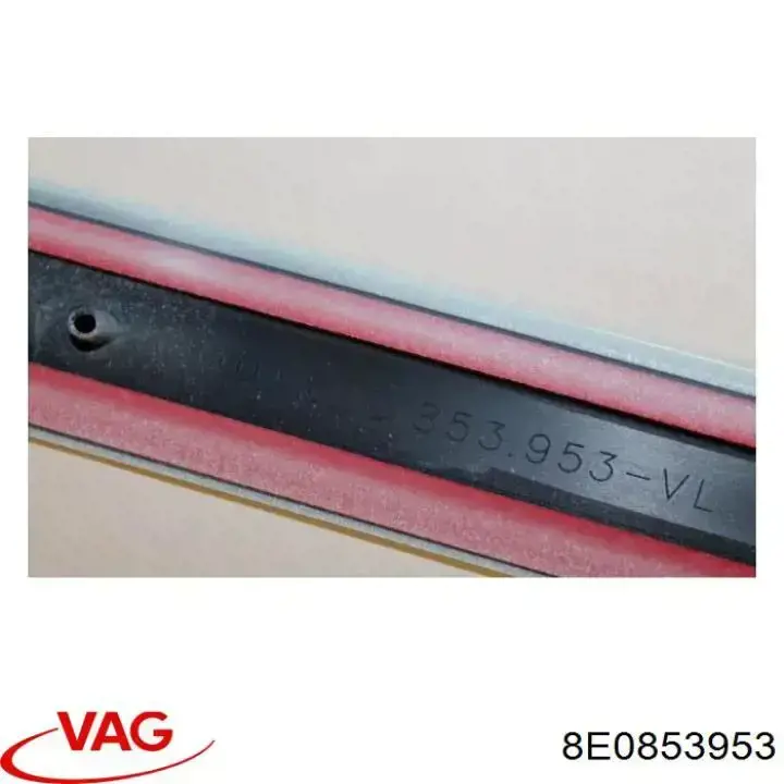 8E0853953 VAG moldura de la puerta delantera izquierda