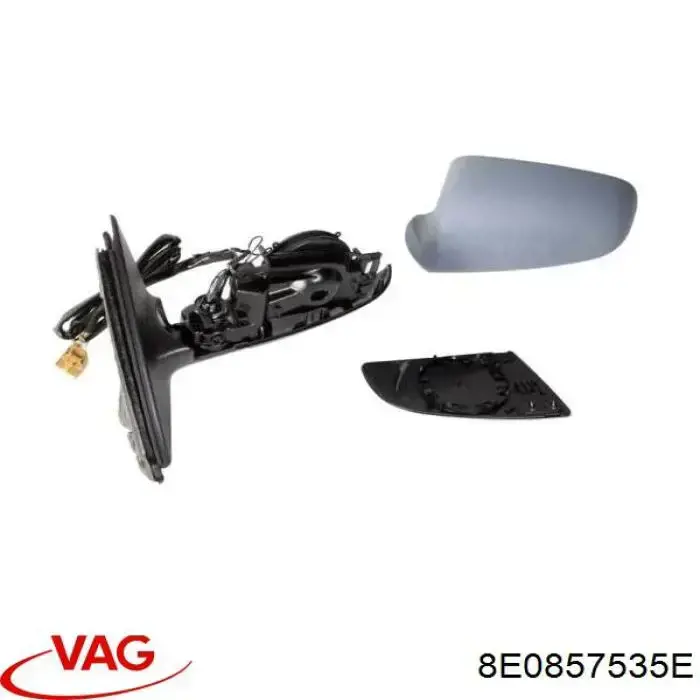 Cristal de espejo retrovisor exterior izquierdo 8E0857535E VAG