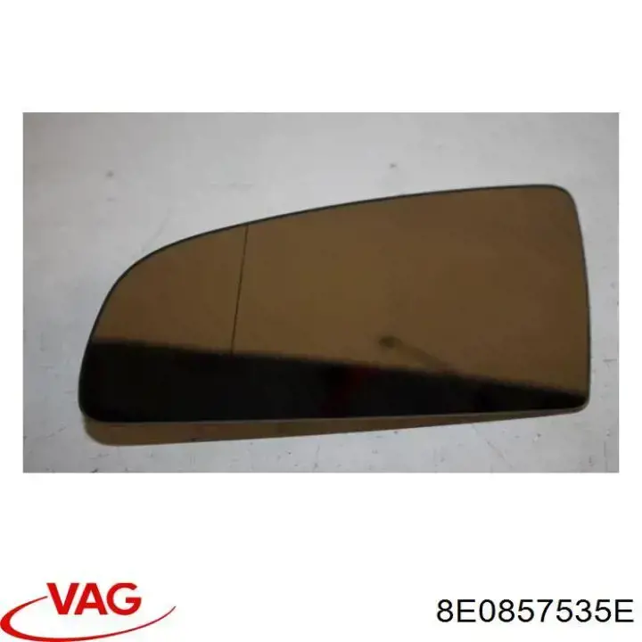 Cristal de espejo retrovisor exterior izquierdo 8E0857535D VAG