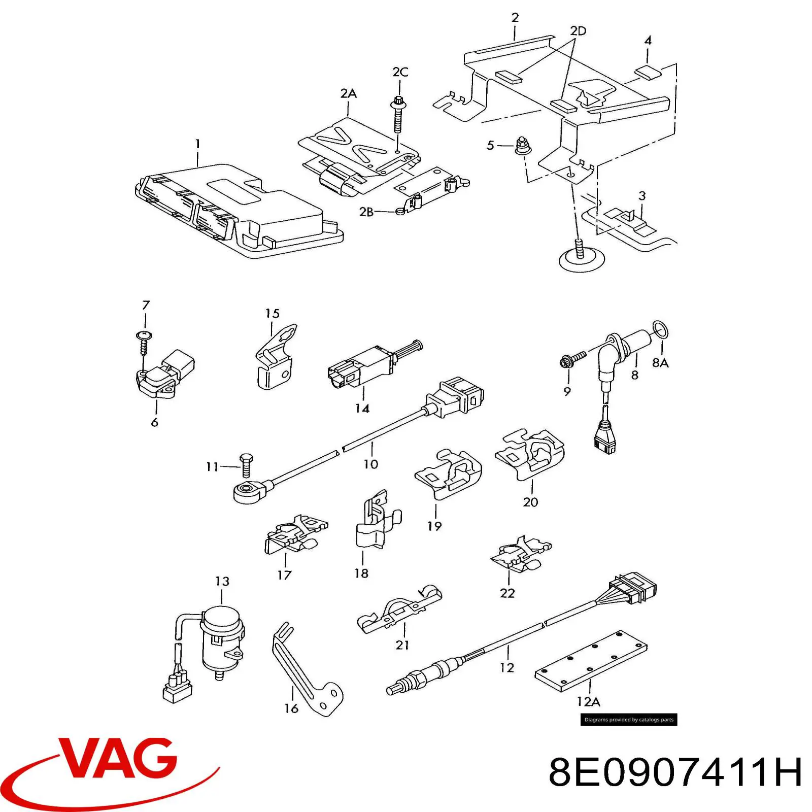 ECU 8E0907411H VAG