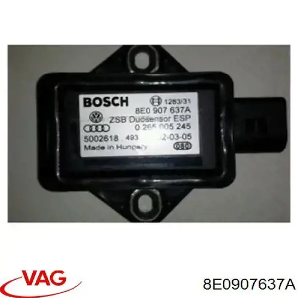 8E0907637A VAG Sensor de aceleración lateral (ESP)