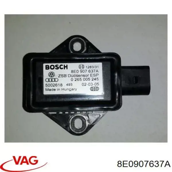 Sensor de aceleración lateral (ESP) VAG 8E0907637A precio, desde 62,44 EUR