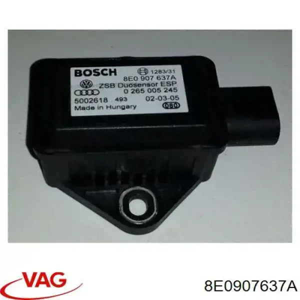 Comprar 8E0907637A VAG Sensor de aceleración lateral (ESP)