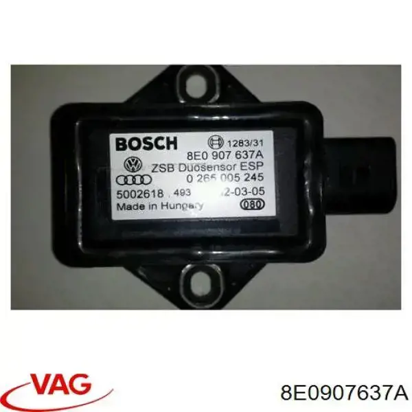 Sensor de aceleración lateral (ESP) VAG 8E0907637A