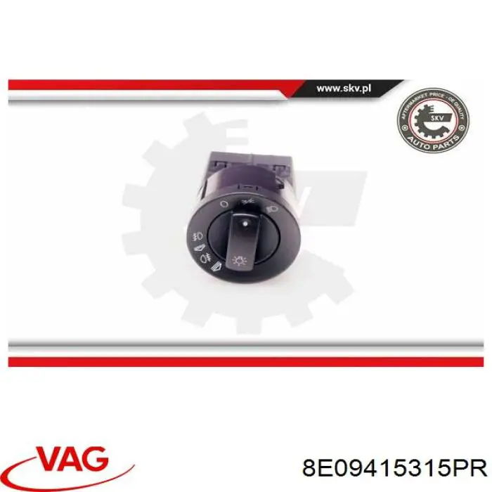Interruptor de luces en el tablero VAG 8E09415315PR precio, desde 36,21 EUR
