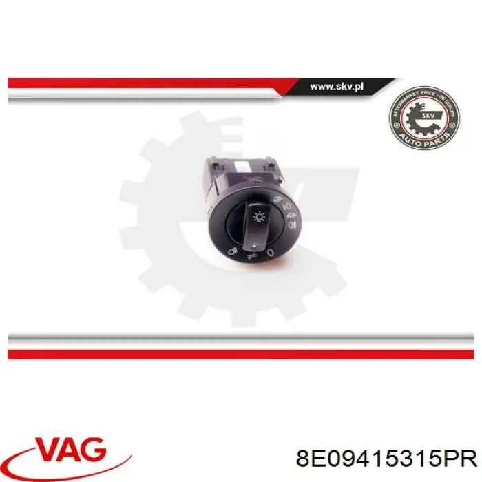 Comprar 8E09415315PR VAG Interruptor de luces en el tablero